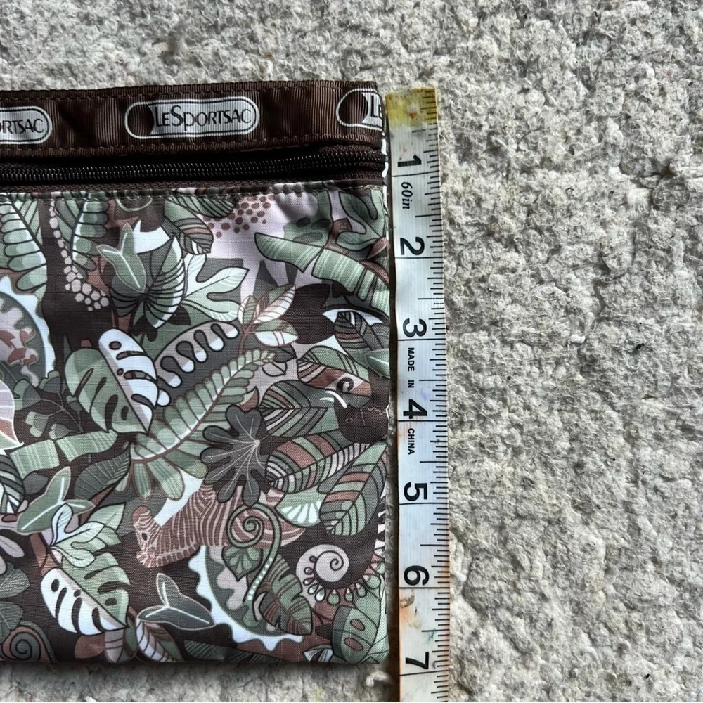 LESPORTSAC Fun Jungle print Small zippered Toiletry Pouch 8×6inches